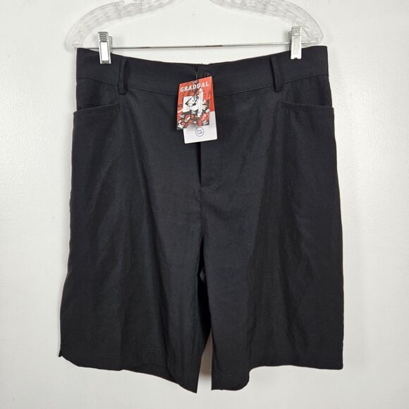 G Gradual Womens XXL Waist 34, Shorts Black Bermuda Pockets Lightweight Stretch - Picture 1 of 16